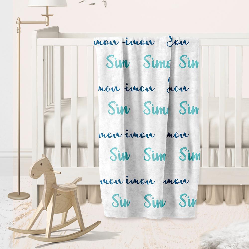 Personalised Baby Name Blanket Baby Shower Gift Custom Baby Blanket