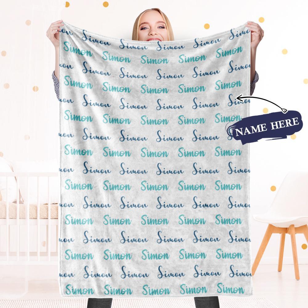 Personalised Baby Name Blanket Baby Shower Gift Custom Baby Blanket