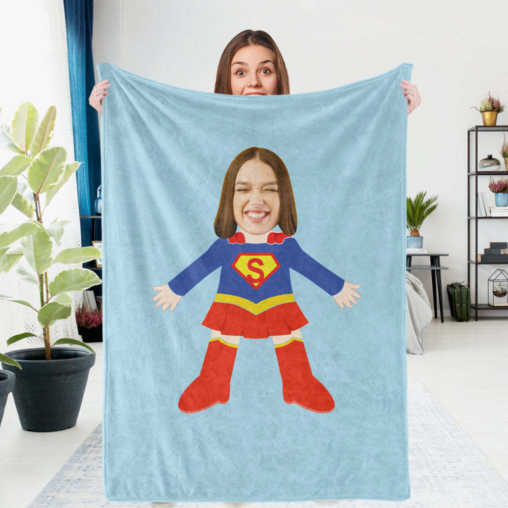 Custom Photo Blanket Unique Super Girl Gifts Personalized Photo Gifts Unique Customized Gifts