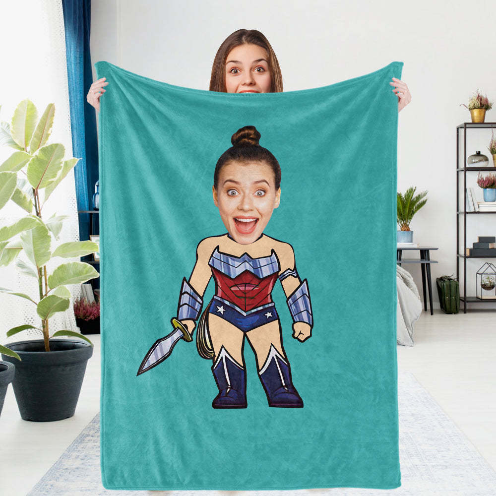 Custom Photo Blanket Custom Wonder Woman Gifts Personalized Photo Gifts Unique Customized Gifts