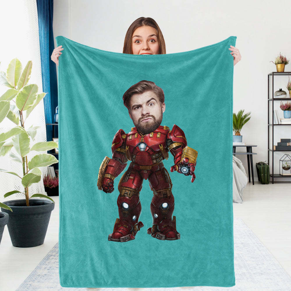 Custom Photo Blanket Hulkbuster Armor Gifts Personalized Photo Gifts Unique Customized Gifts