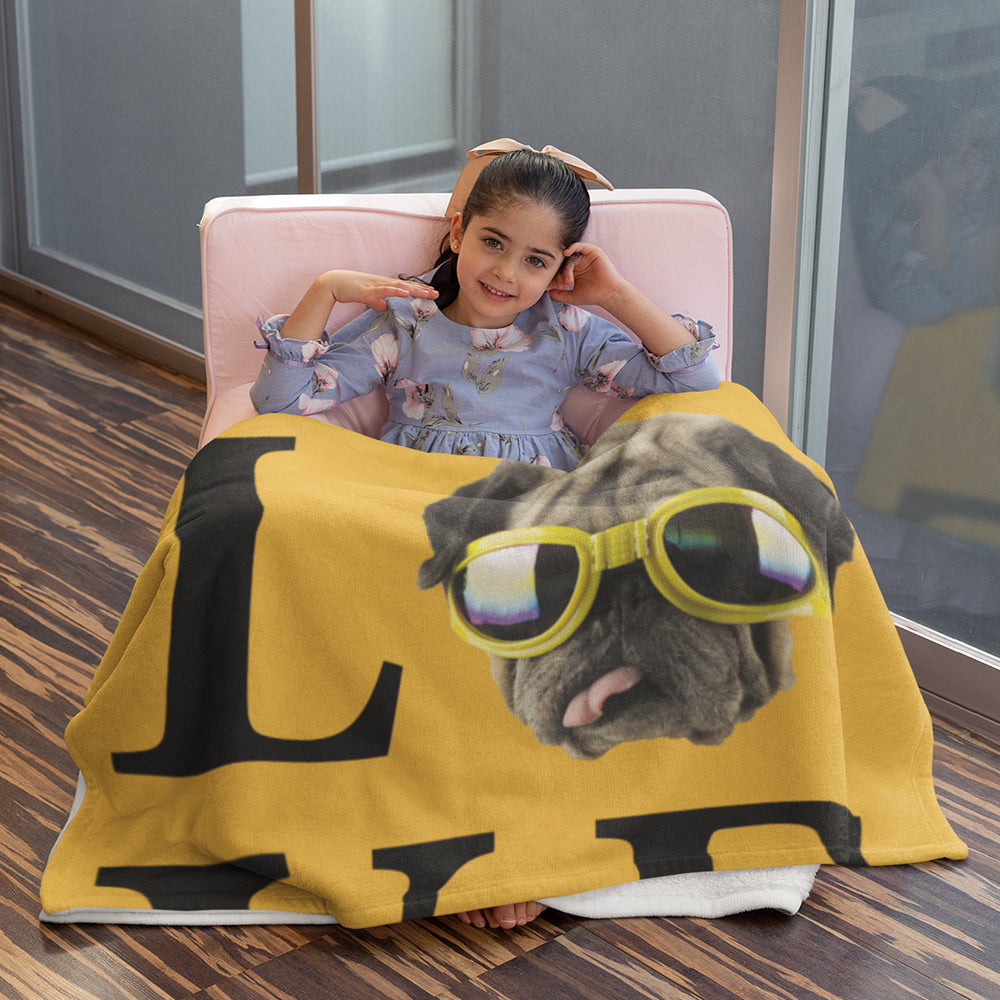 Custom Photo Blanket Gifts Unique Name Blanket Custom Alphabet Blanket for Valentine's Day Gifts