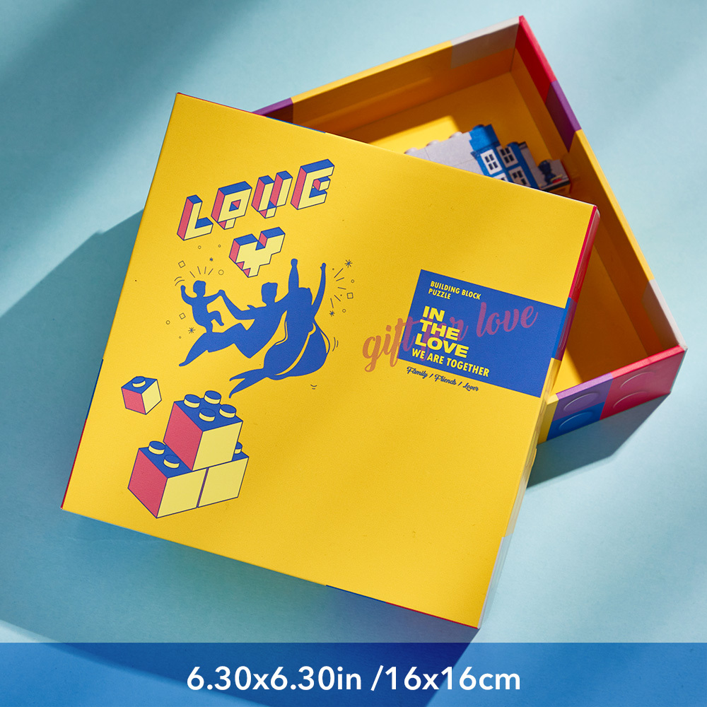 About 6 inch Brick Puzzle Gift Boxes  16*16*3.5cm - auphotoblanket