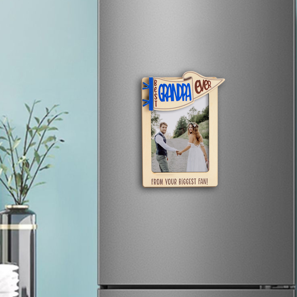 Fridge Photo Magnet Gifts for Lovers Custom Engraved Fridge Magnet Wedding Anniversary Gift - auphotoblanket