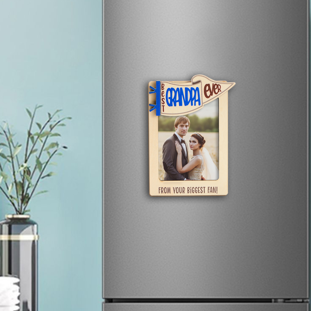 Fridge Photo Magnet Gifts for Lovers Custom Engraved Fridge Magnet Wedding Anniversary Gift - auphotoblanket