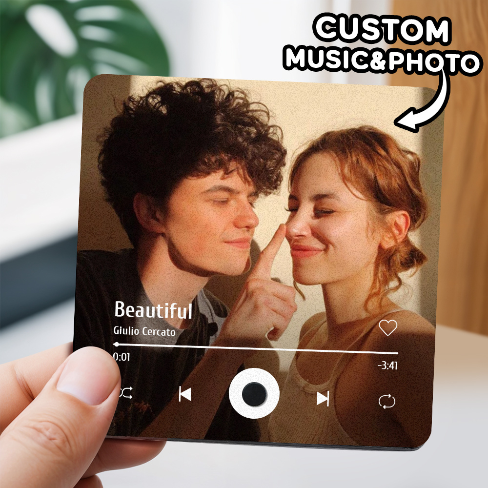 Personalized Photo Album Fridge Magnet Music Wall Photo Sticker Music Movement That Can Be Played Without Cell Phone Music Fridge Magnet Pro - auphotoblanket