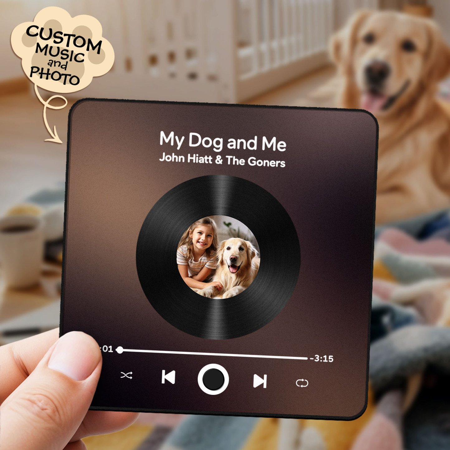 Personalized  Photo Music Fridge Magnet Christmas Gifts for Lovers Personalized Music Magnets Can Play Songs Christmas Gift - auphotoblanket