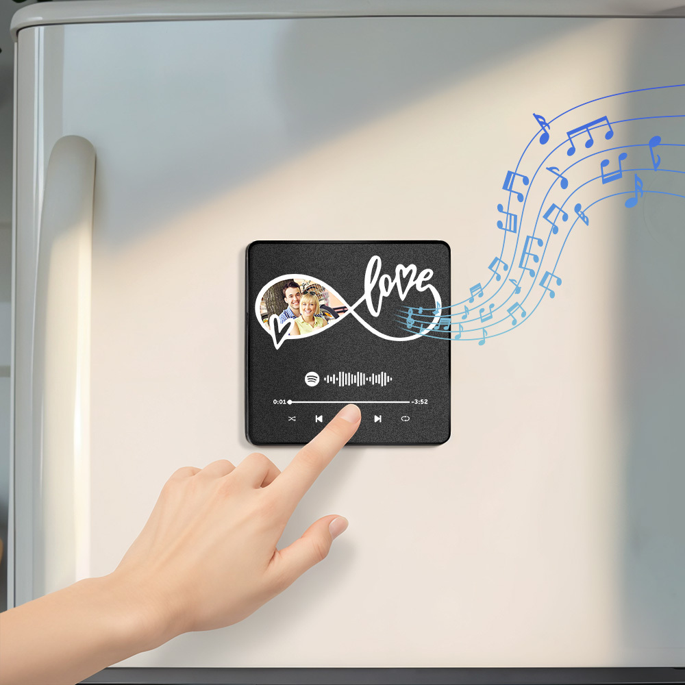 Personalized  Photo Music Fridge Magnet Christmas Gifts for Lovers Personalized Music Magnets Can Play Songs Christmas Gift - auphotoblanket