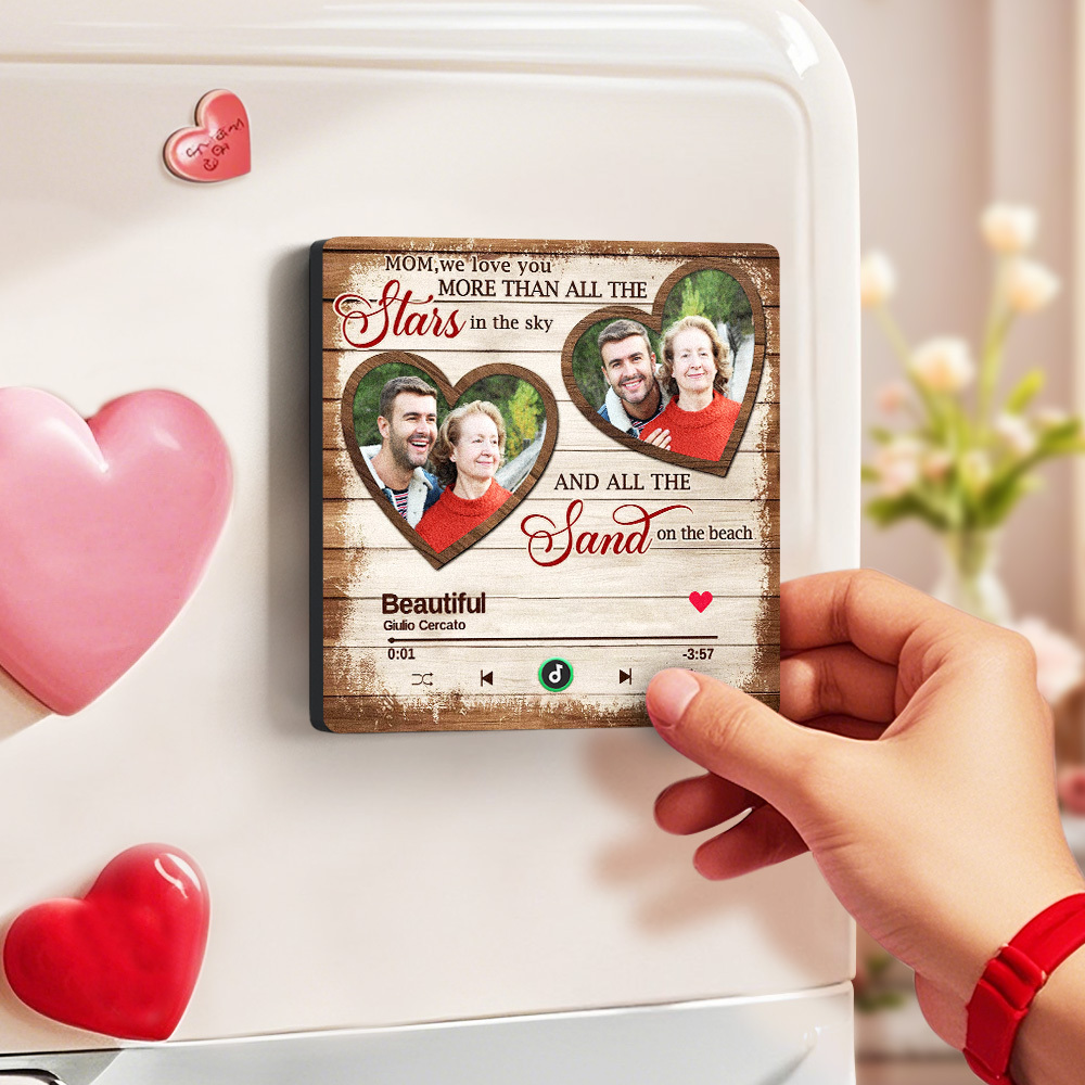 Custom Music & Photo Gifts For Mom Fridge Magnet Personalized Music Fridge Magnet That Can Play Songs - auphotoblanket