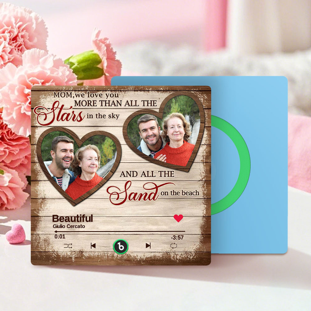 Custom Music & Photo Gifts For Mom Fridge Magnet  Personalized Music Fridge Magnet That Can Play Songs - auphotoblanket
