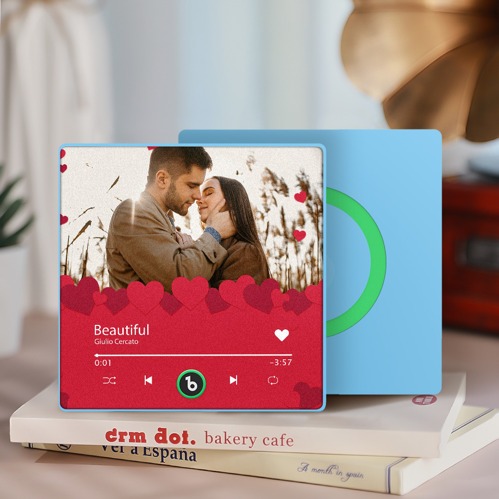 Custom Music Fridge Magnets Custom Music Fridge Magnet Colorful Frame Album Fridge Magnet Can Play Songs Gift for Her - auphotoblanket