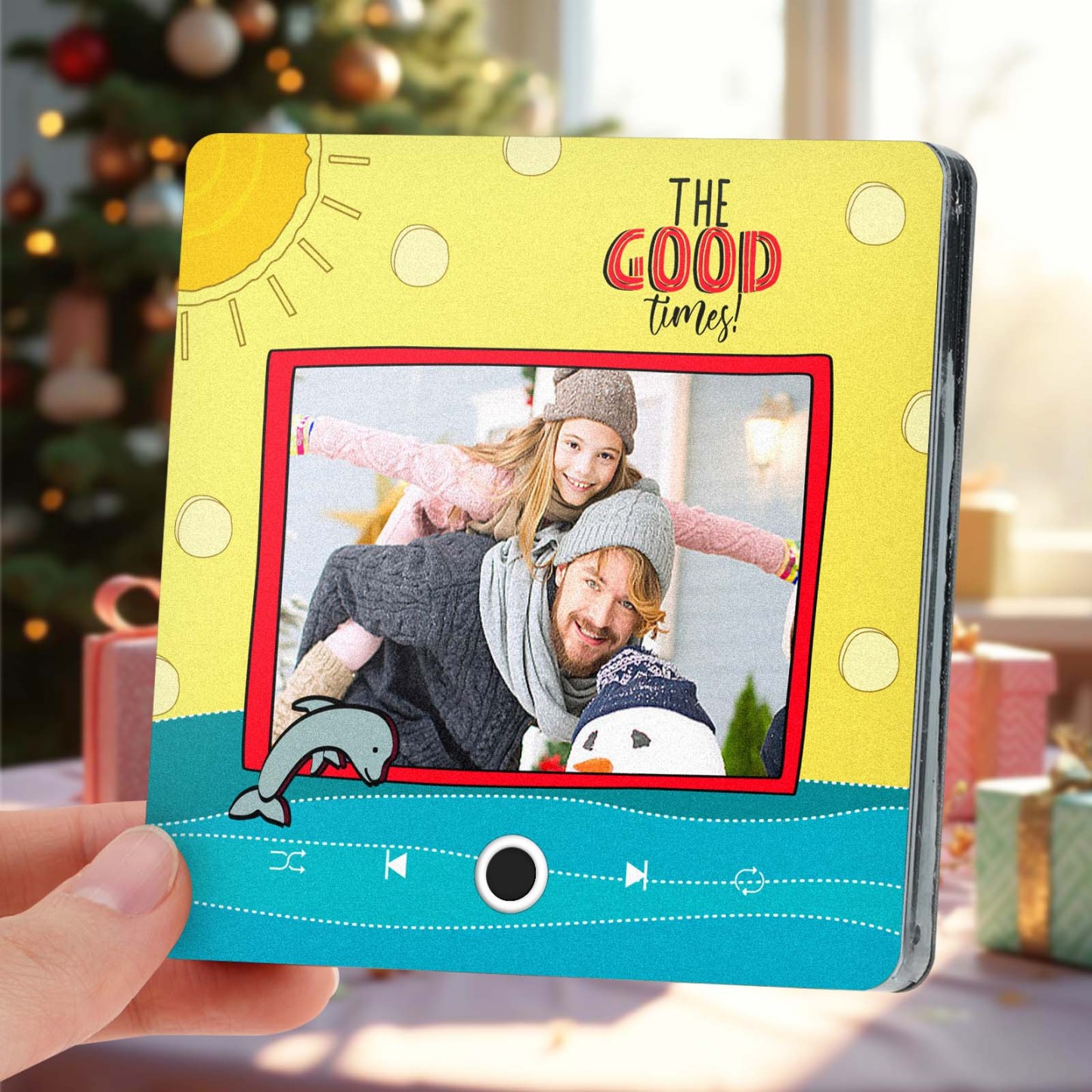 Personalized Music Fridge Magnet The Good Times Christmas Gifts for Family Custom Music Magnets Can Play Songs - auphotoblanket