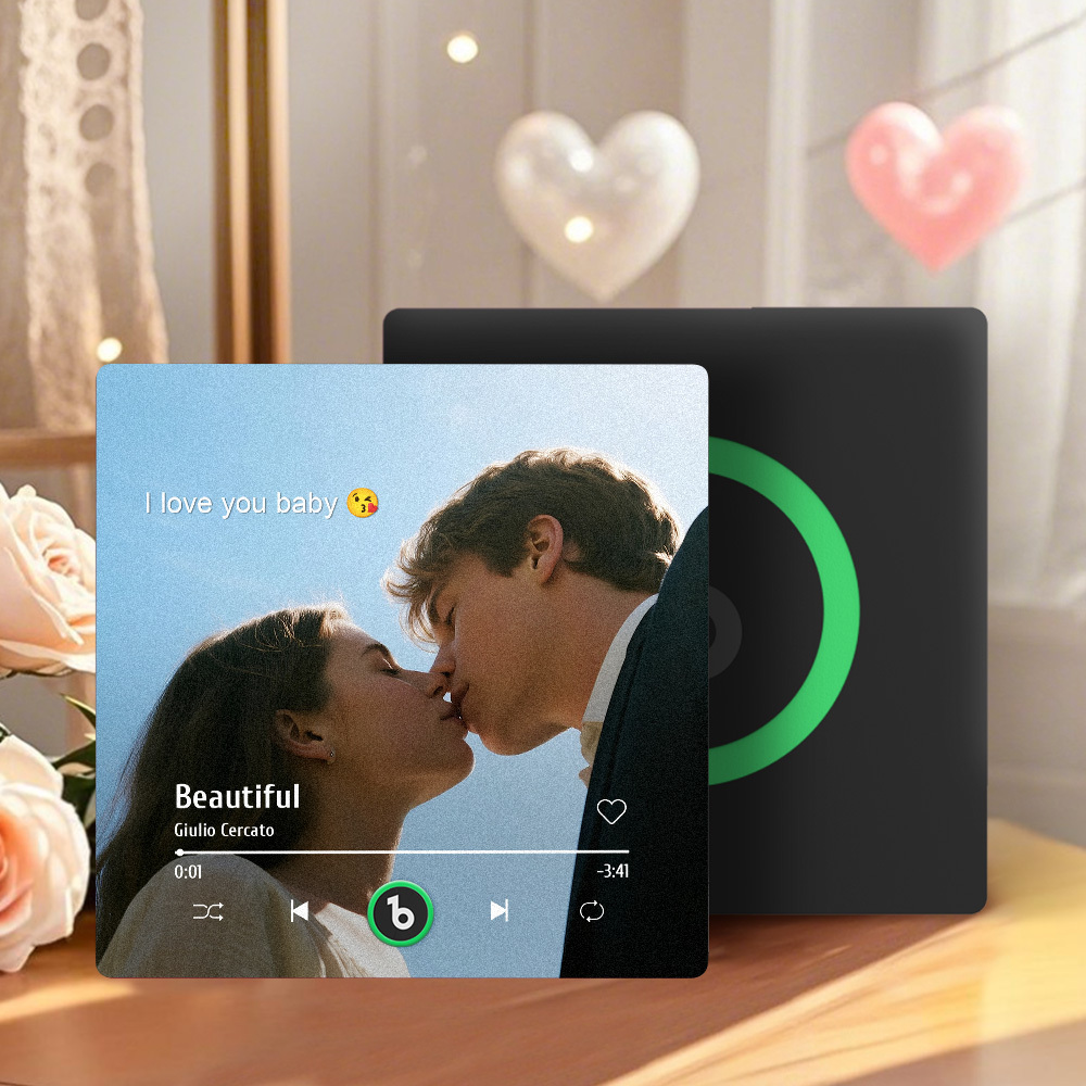 Custom Music Gift Fridge Magnet Custom Photo Music Box Music Box Play Song Valentine Gift For Her Photo Music Magnet Anniversary Gifts for Couple - auphotoblanket