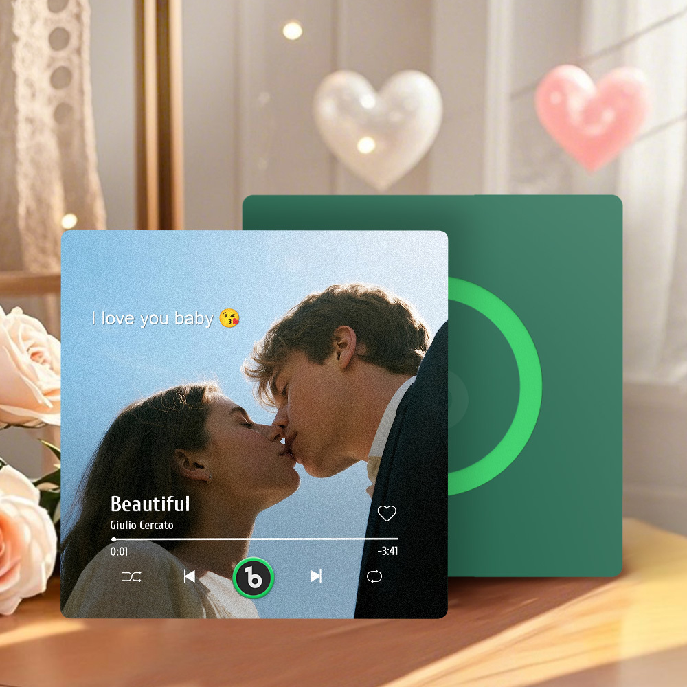 Custom Music Gift Fridge Magnet Custom Photo Music Box Music Box Play Song Valentine Gift For Her Photo Music Magnet Anniversary Gifts for Couple - auphotoblanket