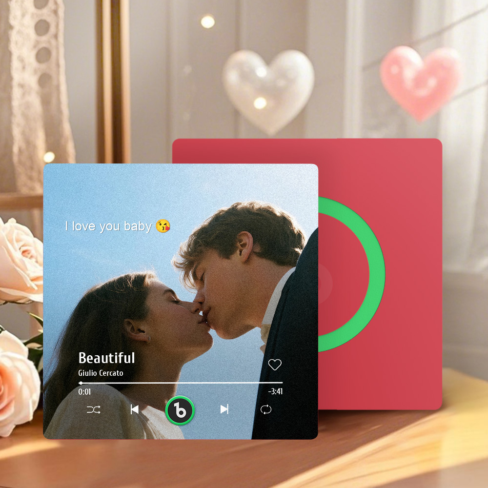 Custom Music Gift Fridge Magnet Custom Photo Music Box Music Box Play Song Valentine Gift For Her Photo Music Magnet Anniversary Gifts for Couple - auphotoblanket