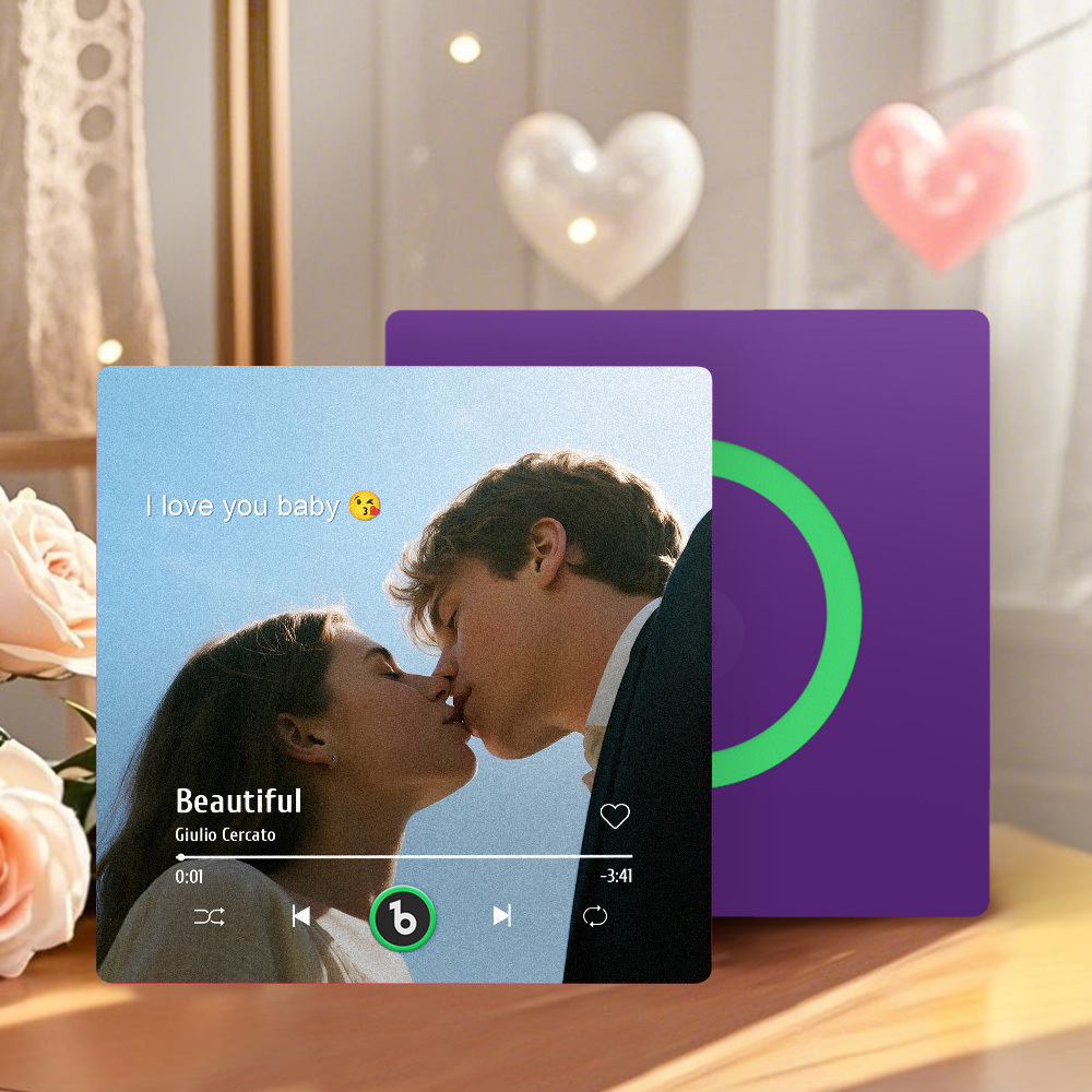 Custom Music Gift Fridge Magnet Custom Photo Music Box Music Box Play Song Valentine Gift For Her Photo Music Magnet Anniversary Gifts for Couple - auphotoblanket
