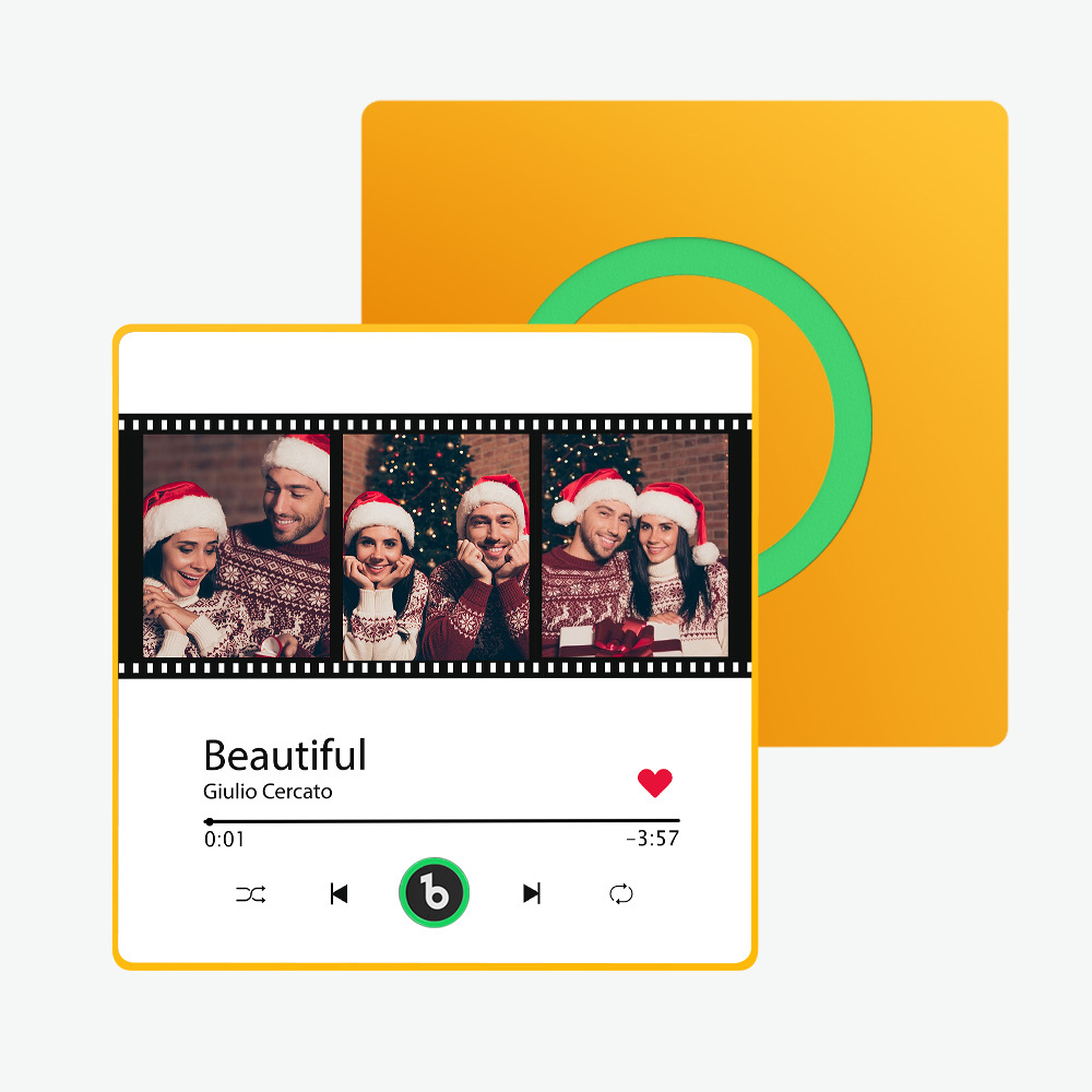 Custom Music Fridge Magnet New 4.0 Upgrade Music Wall Photo Sticker That Plays Music Without Cell Phone Multiple Styles Couple Gifts - auphotoblanket