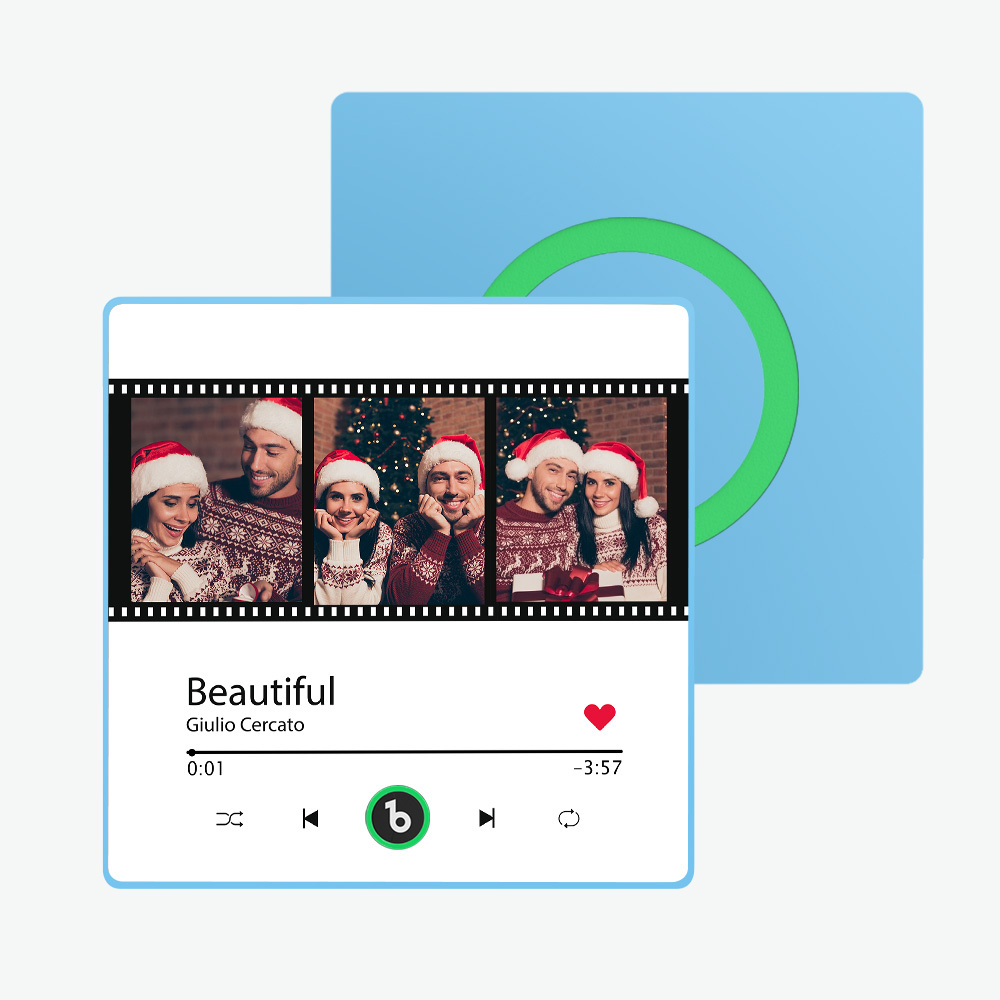 Custom Music Fridge Magnet New 4.0 Upgrade Music Wall Photo Sticker That Plays Music Without Cell Phone Multiple Styles Couple Gifts - auphotoblanket