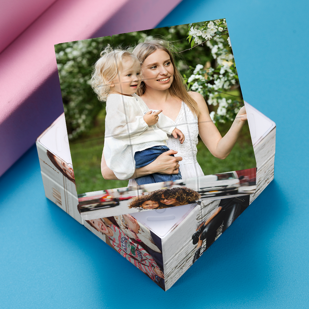 Custom Photo Rubic's Cube Personalized Home Decoration Gifts For Mom - auphotoblanket