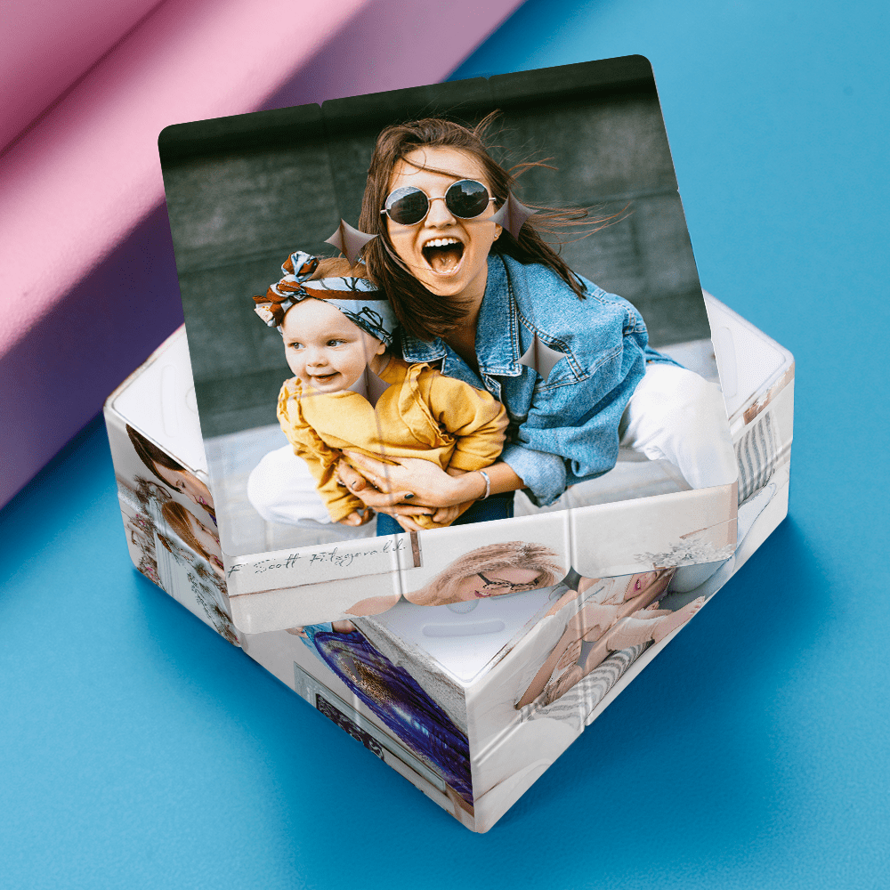 Family Memorial Gifts Picture Rubic's Cube - auphotoblanket