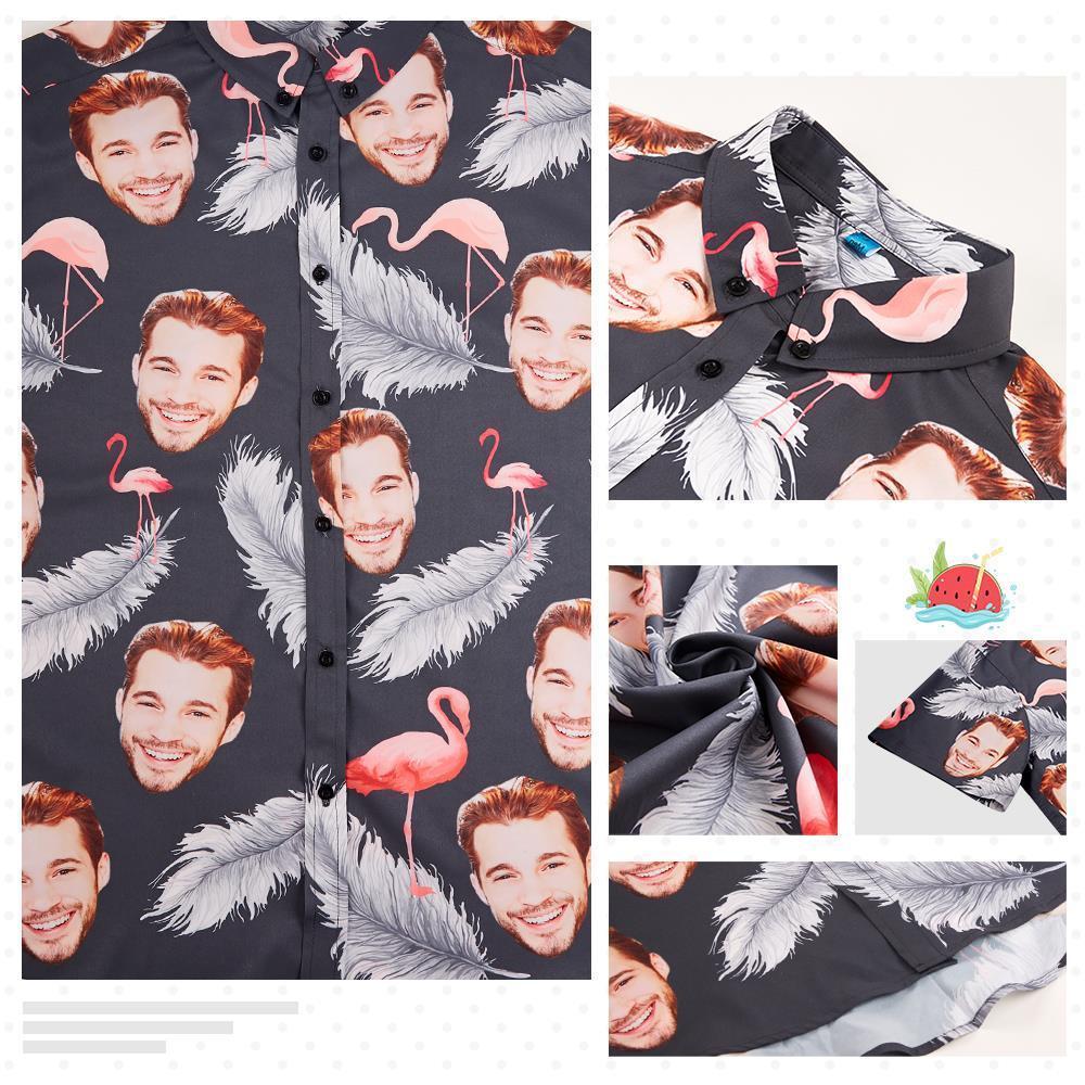 Custom Face Men's Hawaiian Shirt Avocado