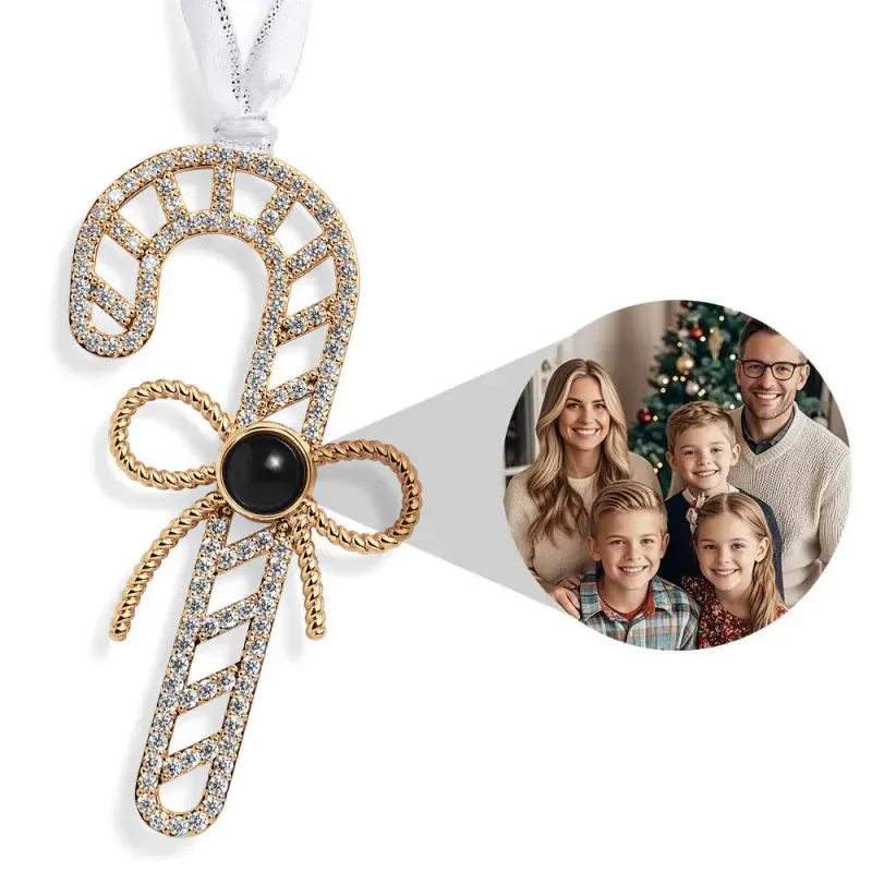 Personalized Pink Snowflake Photo Ornament Custom Projection Ornaments Christmas Gifts - auphotoblanket