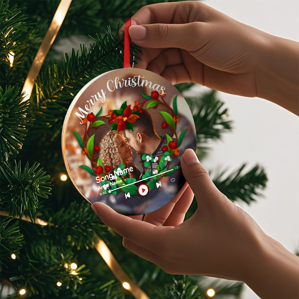 Custom Music Vinyl Record Christmas Ornaments - Play Music, Relive Cherished Memories - auphotoblanket