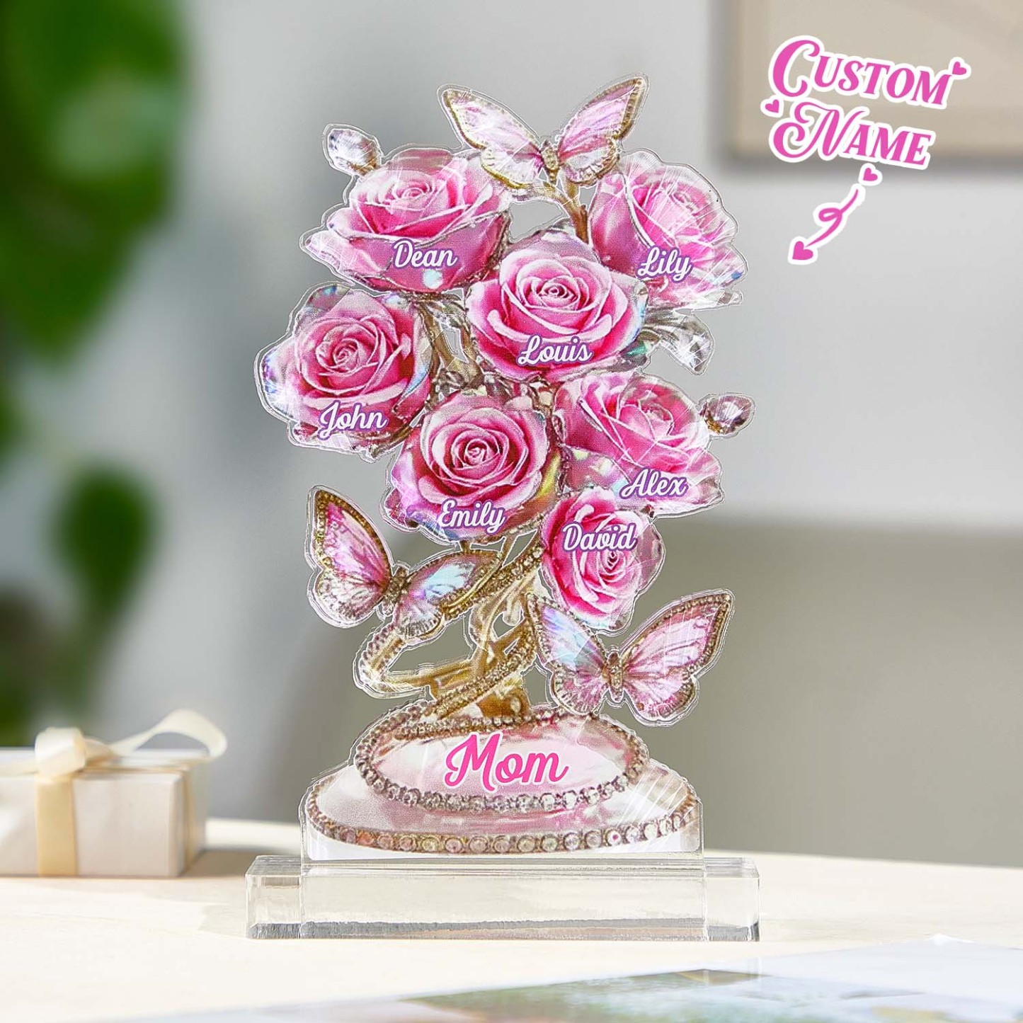 My Garden Gift For Mum, Grandma - Personalized Mother Custom Shaped Acrylic Plaque