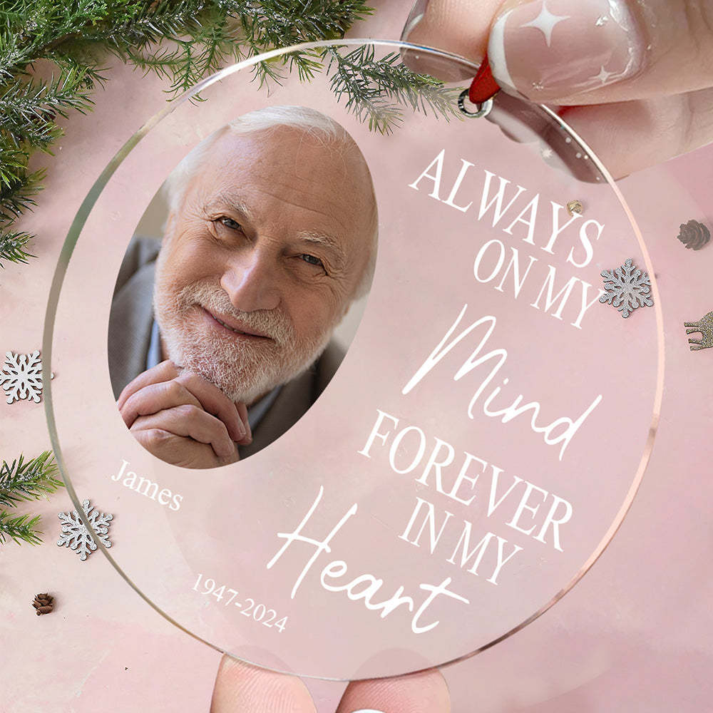 Personalized Christmas Memorial Ornaments with Photo Christmas Ornament for Memorial Gift - auphotoblanket