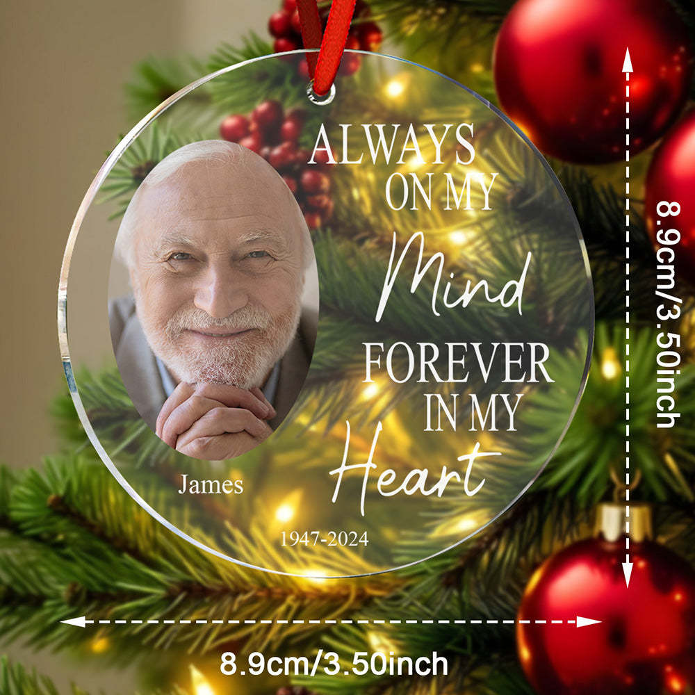 Personalized Christmas Memorial Ornaments with Photo Christmas Ornament for Memorial Gift - auphotoblanket