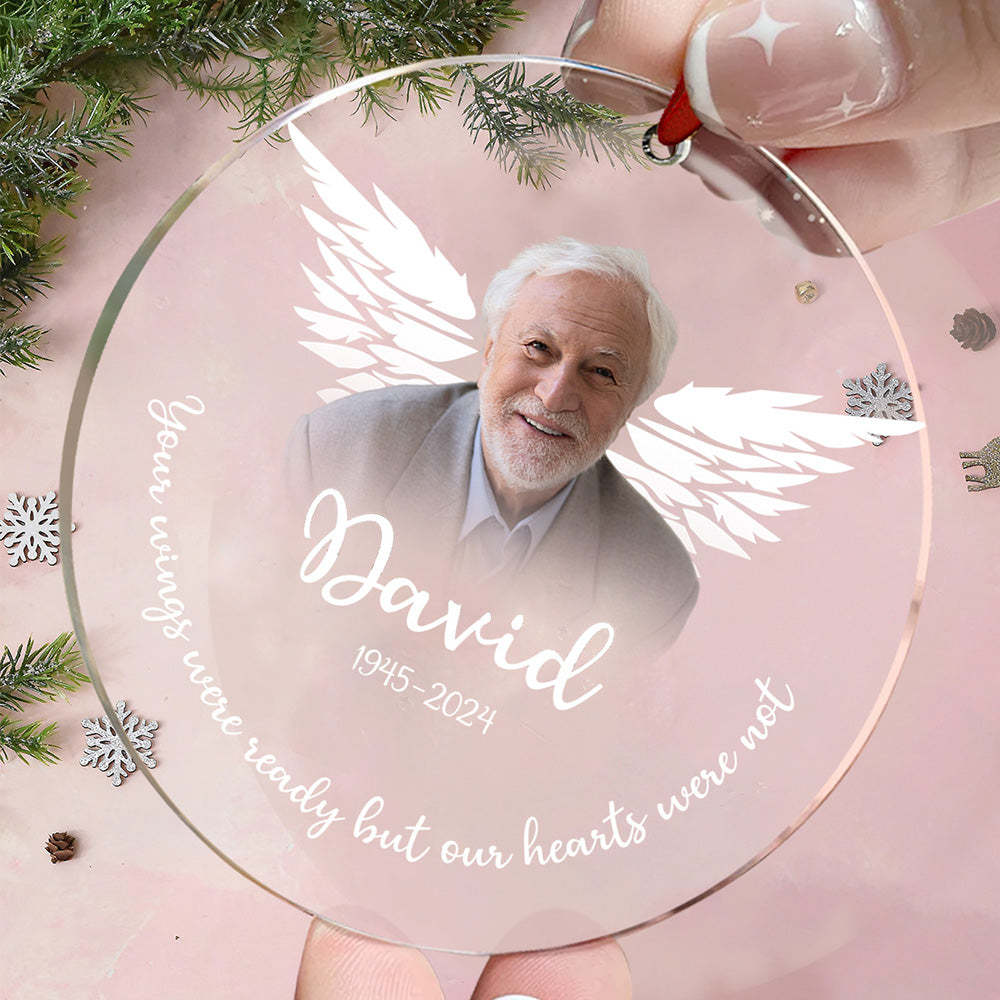 Personalized Memorial Photo Christmas Ornament Christmas Gifts for Family - auphotoblanket