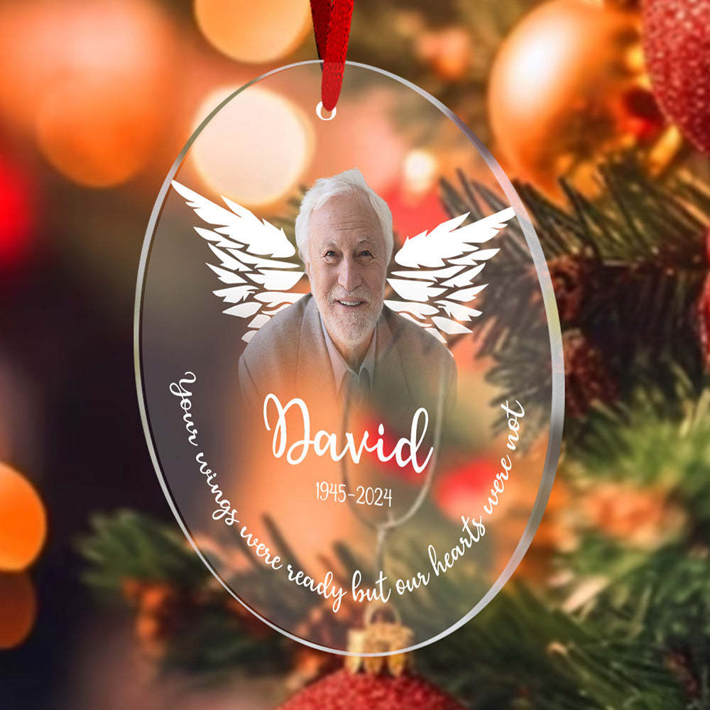 Personalized Memorial Photo Christmas Ornament Christmas Gifts for Family - auphotoblanket