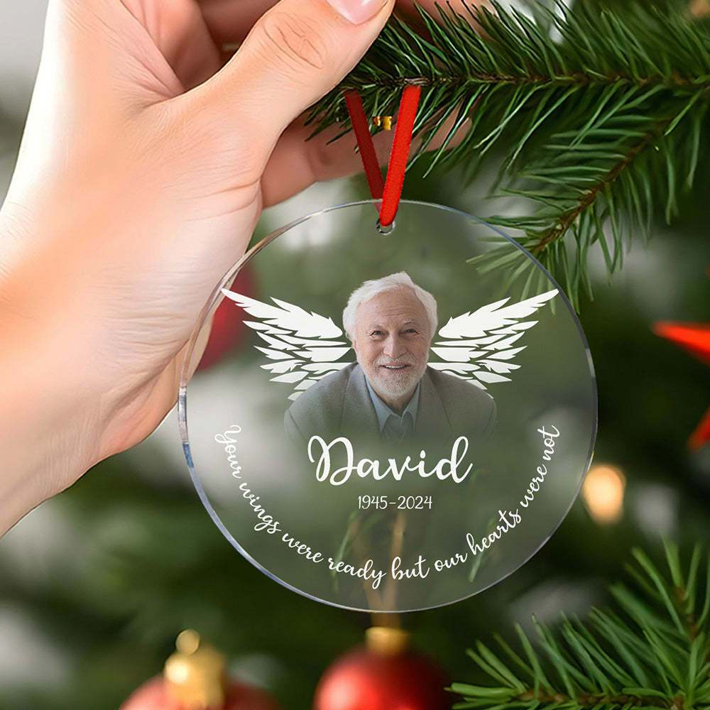 Personalized Memorial Photo Christmas Ornament Christmas Gifts for Family - auphotoblanket