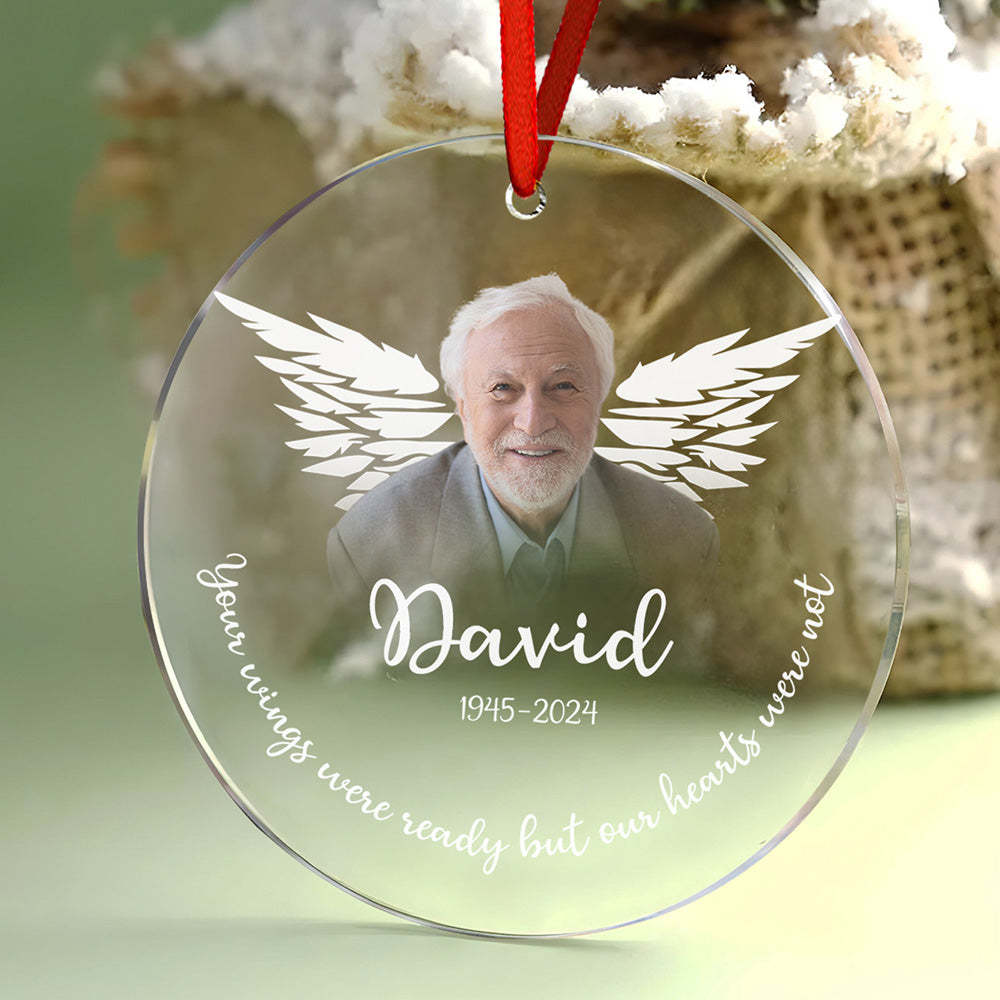 Personalized Memorial Photo Christmas Ornament Christmas Gifts for Family - auphotoblanket