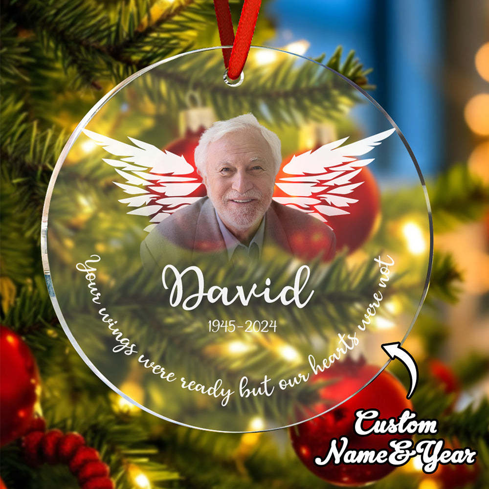 Personalized Memorial Photo Christmas Ornament Christmas Gifts for Family - auphotoblanket
