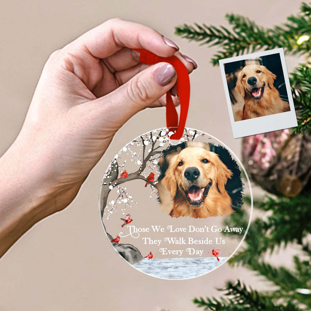 Personalized Memorial Ornament with Photo Christmas Ornament Memorial Gift for Family or Friends - auphotoblanket