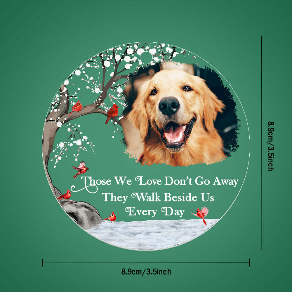 Personalized Memorial Ornament with Photo Christmas Ornament Memorial Gift for Family or Friends - auphotoblanket