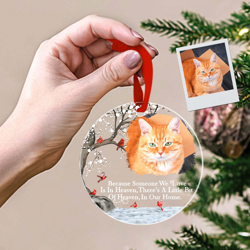 Personalized Memorial Ornament with Photo Christmas Ornament Memorial Gift for Family or Friends - auphotoblanket