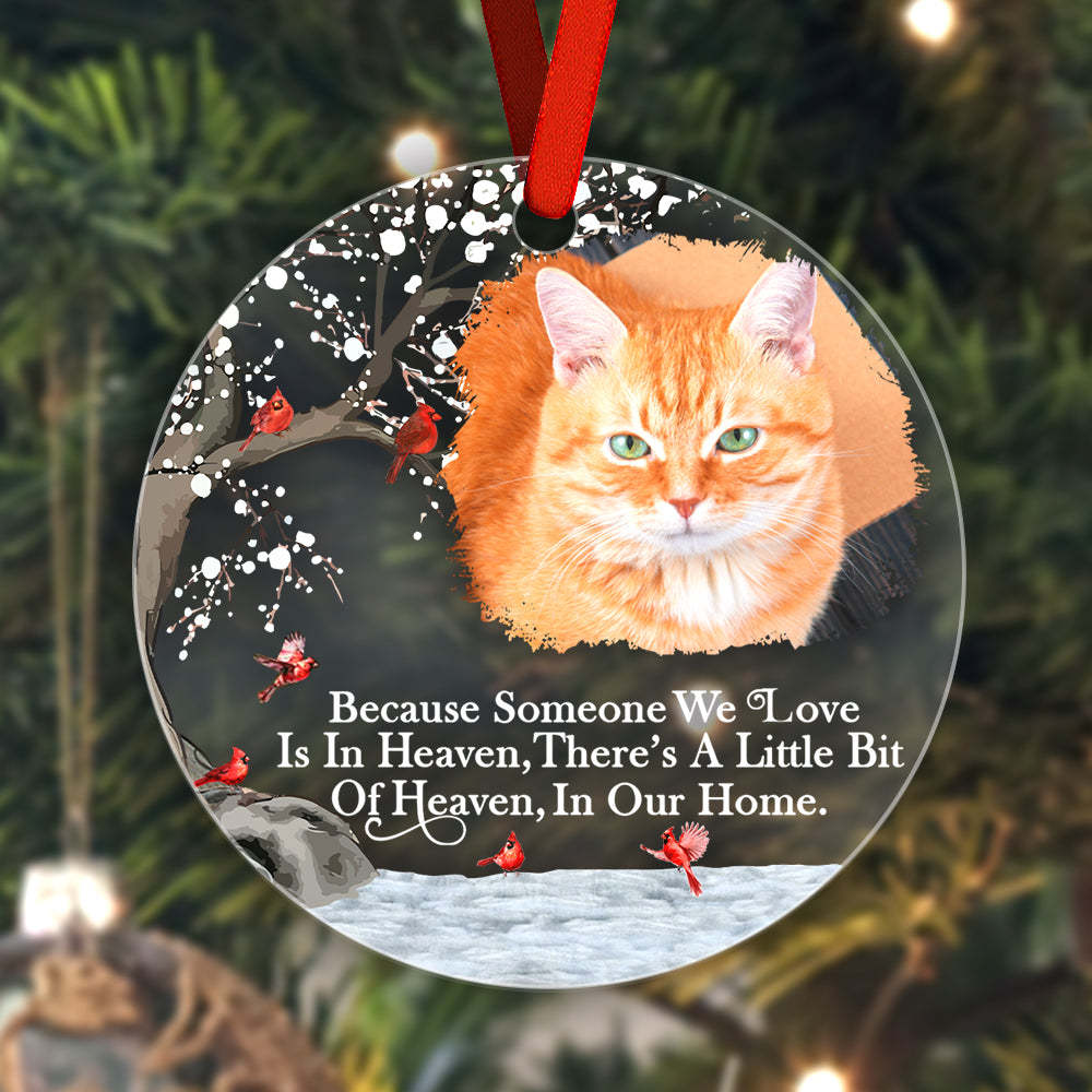 Personalized Memorial Ornament with Photo Christmas Ornament Memorial Gift for Family or Friends - auphotoblanket