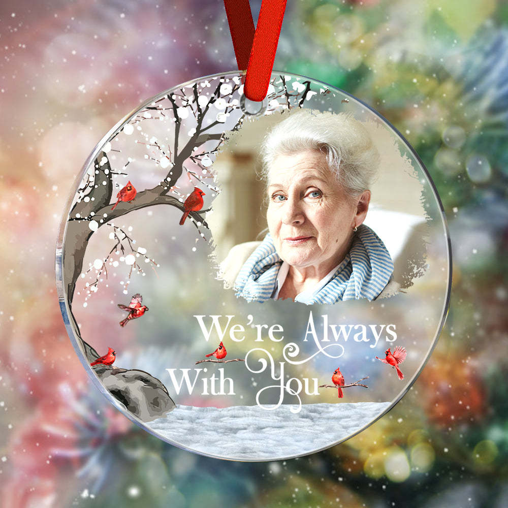 Personalized Memorial Ornament with Photo Christmas Ornament Memorial Gift for Family or Friends - auphotoblanket