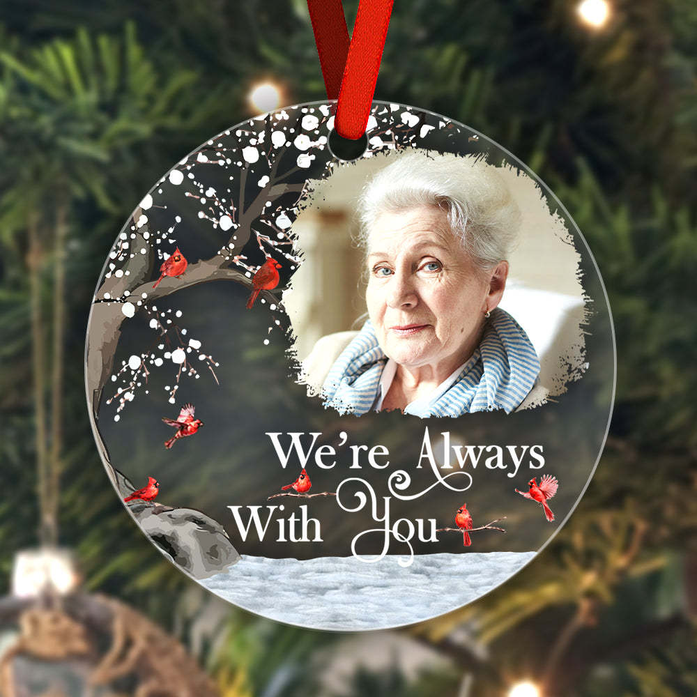 Personalized Memorial Ornament with Photo Christmas Ornament Memorial Gift for Family or Friends - auphotoblanket