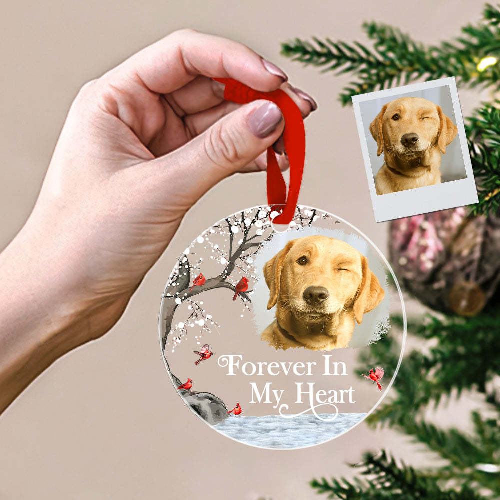 Personalized Memorial Ornament with Photo Christmas Ornament Memorial Gift for Family or Friends - auphotoblanket