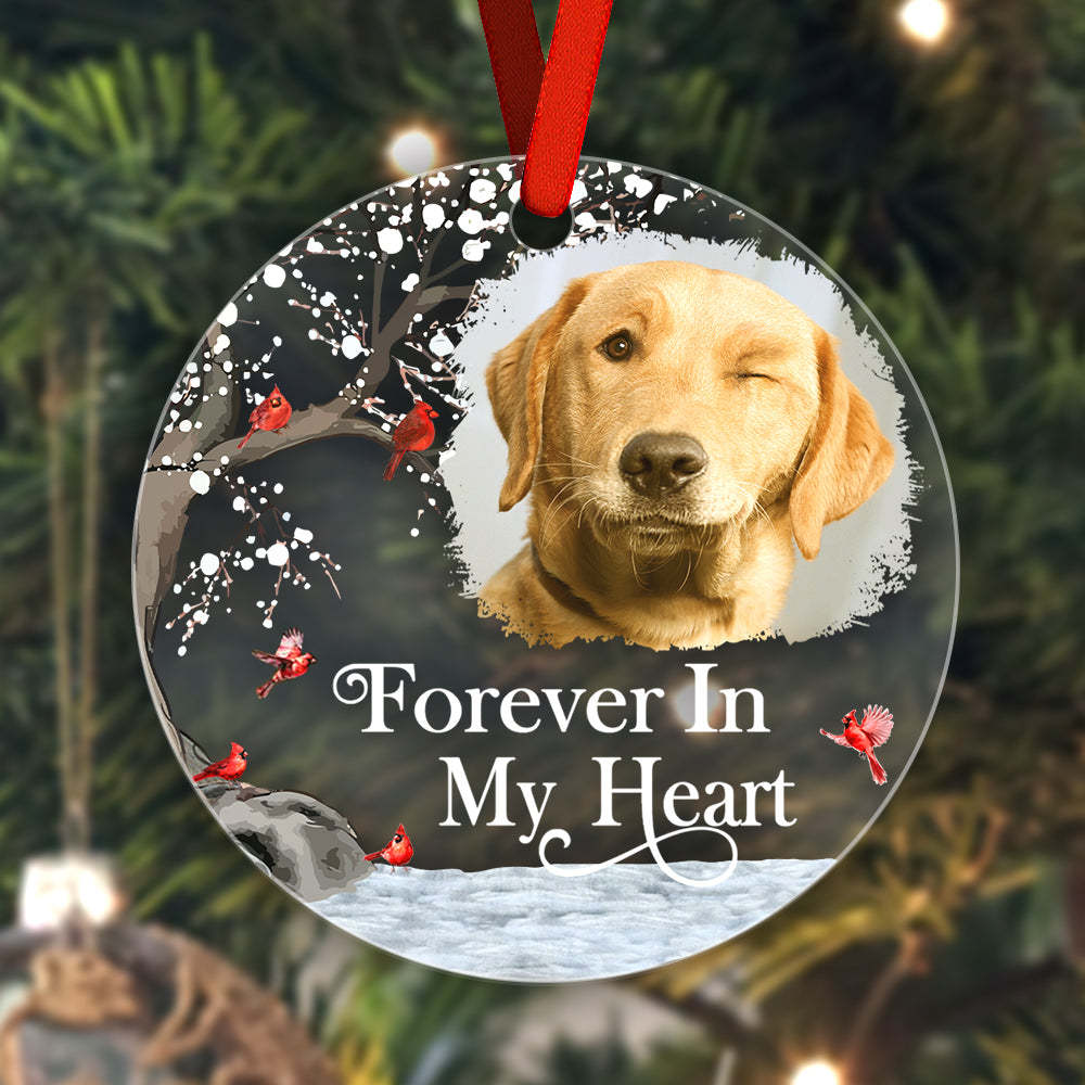 Personalized Memorial Ornament with Photo Christmas Ornament Memorial Gift for Family or Friends - auphotoblanket
