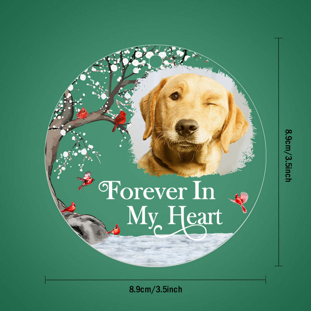 Personalized Memorial Ornament with Photo Christmas Ornament Memorial Gift for Family or Friends - auphotoblanket