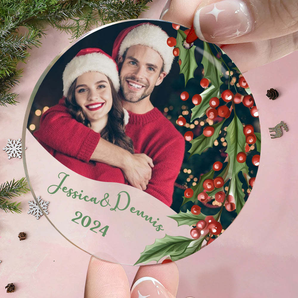 Personalized Christmas Photo Ornament Christmas Tree Decoration Gifts for Family or Friends - auphotoblanket