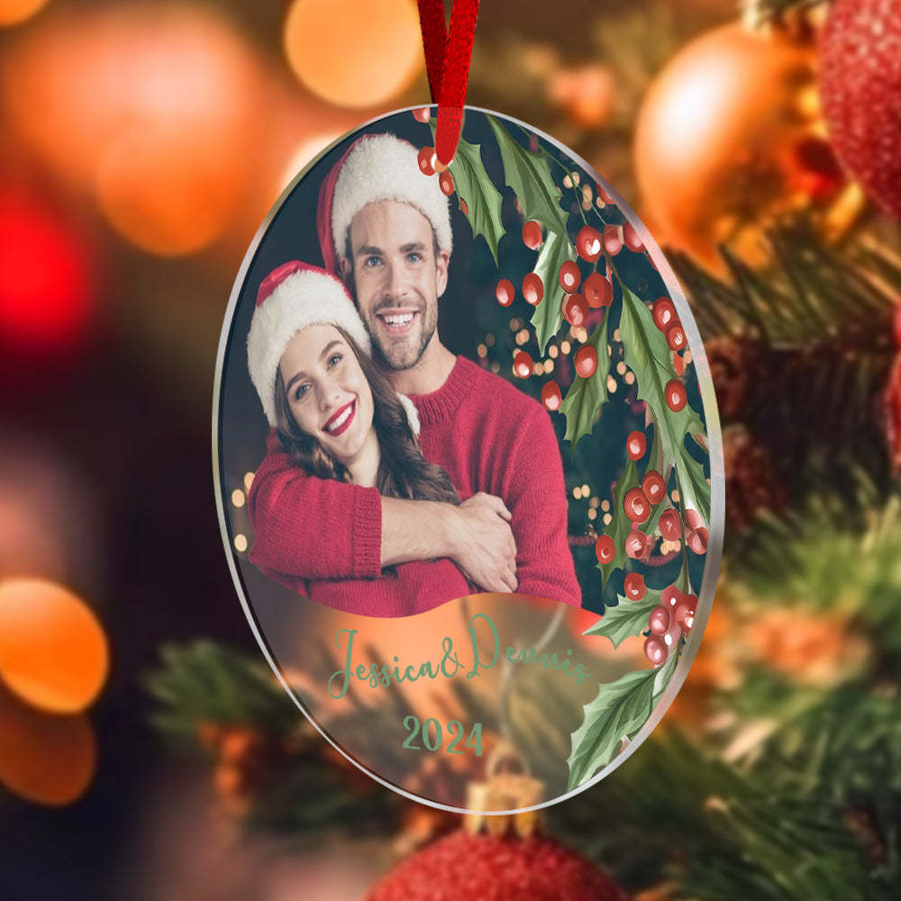 Personalized Christmas Photo Ornament Christmas Tree Decoration Gifts for Family or Friends - auphotoblanket