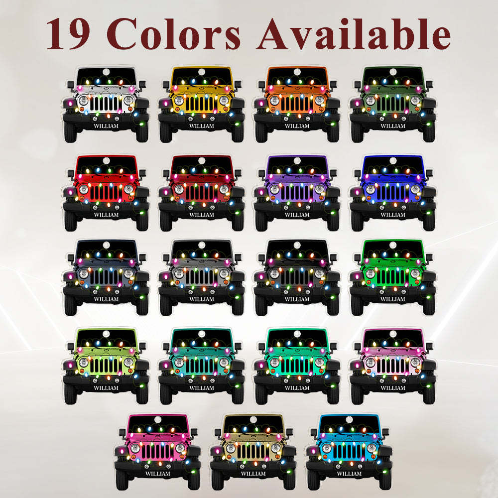 Personalized Car Ornament with Name Acrylic Christmas Ornament for Christmas Gift - auphotoblanket