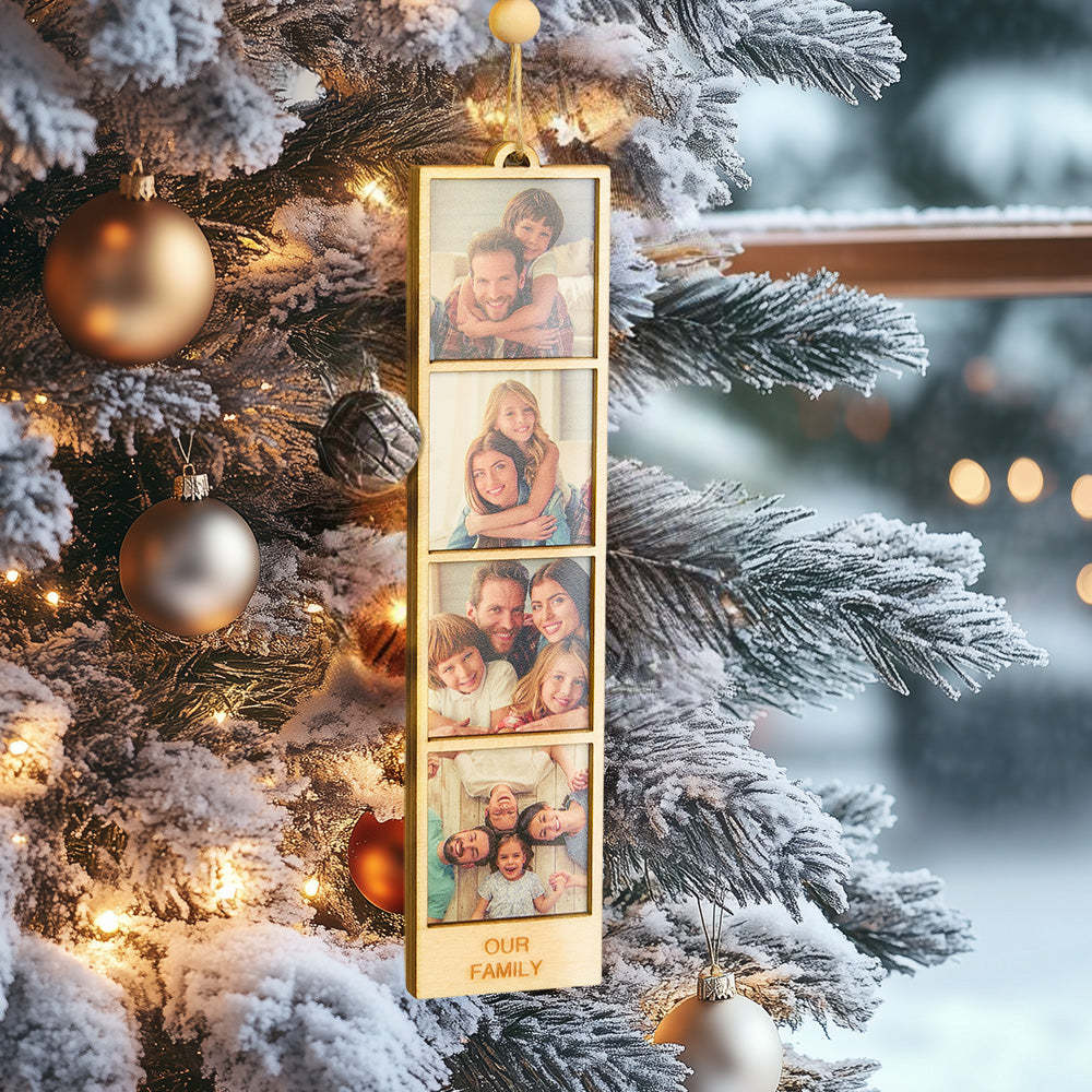 Personalized Photo Christmas Ornament Wooden Frame Ornament for Christmas Gifts - auphotoblanket