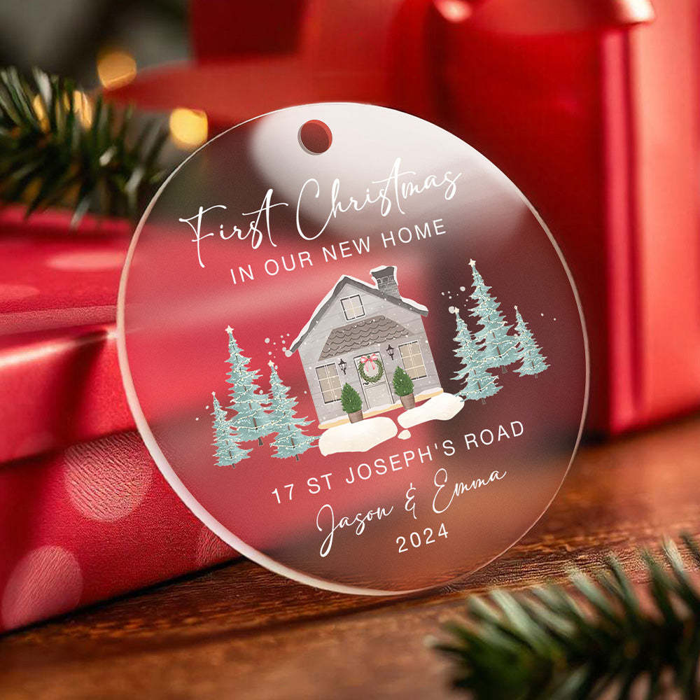 Personalised New Home Christmas Ornament First Home Ornament for New Home Gift - auphotoblanket