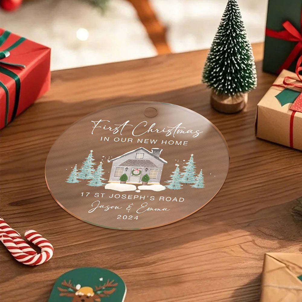 Personalised New Home Christmas Ornament First Home Ornament for New Home Gift - auphotoblanket